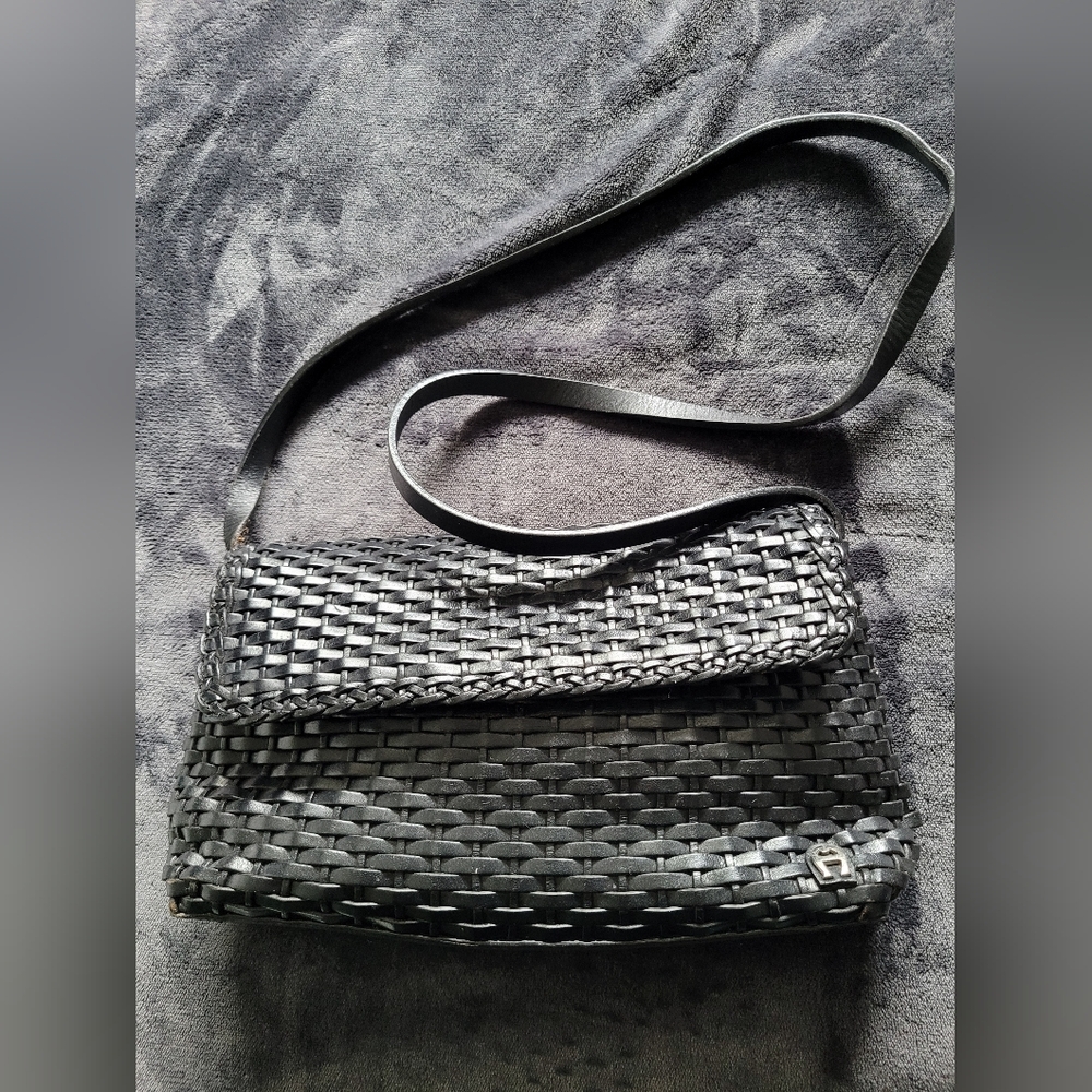 Vintage Etienne Aigner Leather Crossbody Purse Black